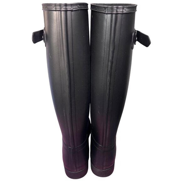 Hunter Original Refined Black Tall Rain Boots Women’s 9 | Waterproof New - Picture 15 of 16